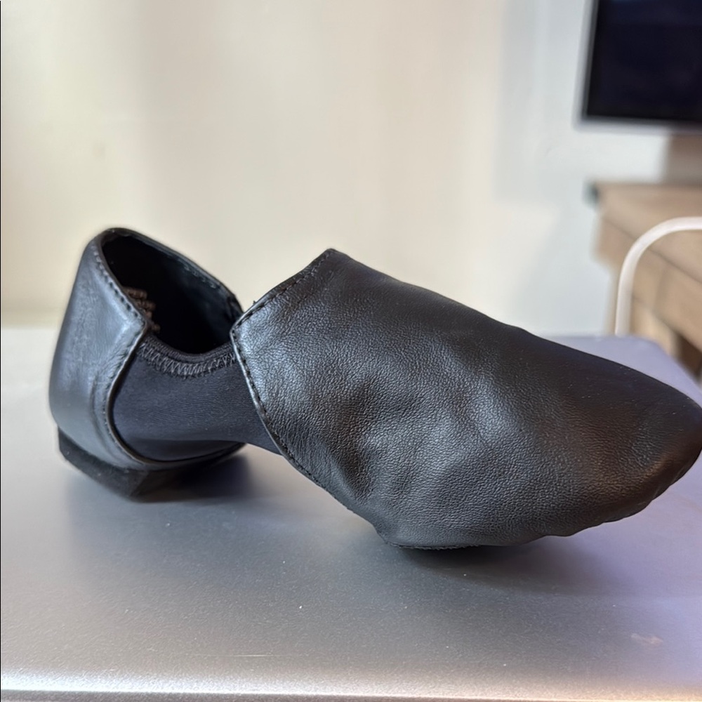 Kids Black Leather Dance Shoes